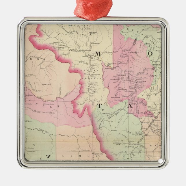 Idaho, Montana west Metal Ornament (Front)