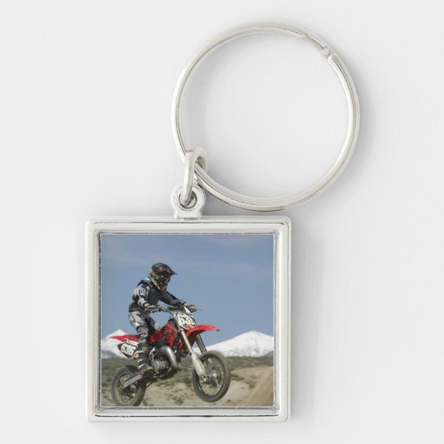 Idaho, Motocross Racing, Motorcycle Racing Keychain (Front)