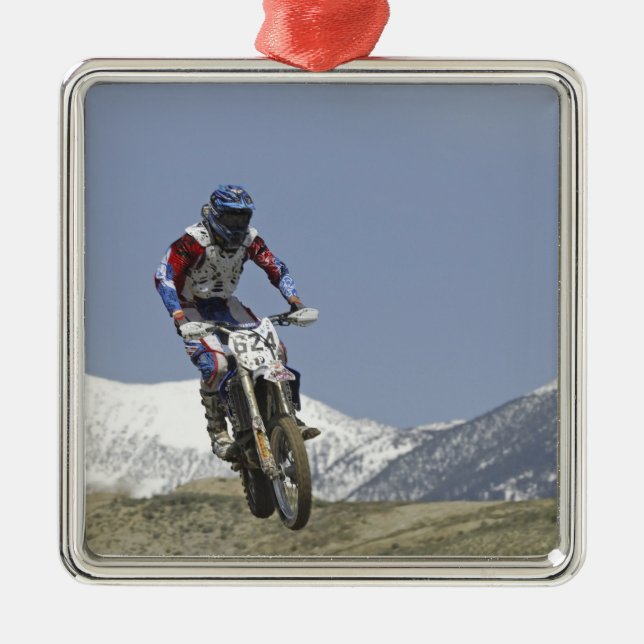 Idaho, Motocross Racing, Motorcycle Racing Metal Ornament (Front)