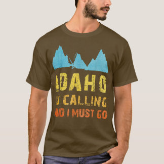 Idaho Mountains Diamond Peak Gem State Traveling W T-Shirt