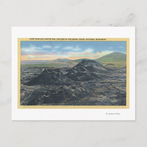 Idaho National Park Big Crater Rim Postcard