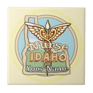Idaho Nurse Caduceus Tile