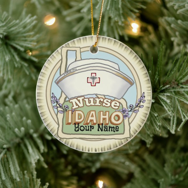 Idaho Nurse Ceramic Ornament (Tree)