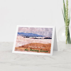 Idaho Palouse Winter Landscape, Christmas Holiday Card