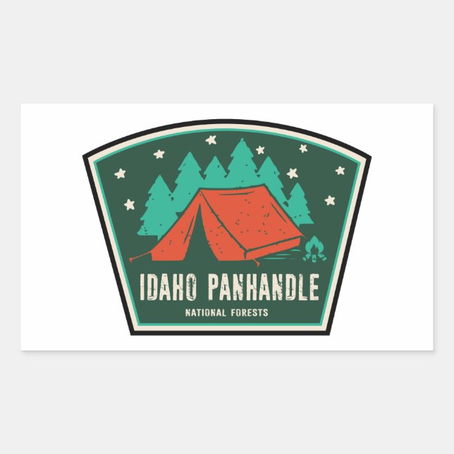 Idaho Panhandle National Forests Camping Rectangular Sticker (Front)