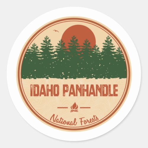 Idaho Panhandle National Forests Classic Round Sticker