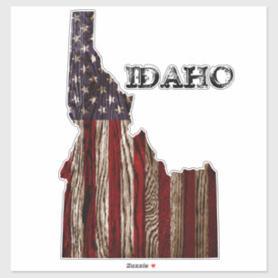 IDAHO PATRIOT BURNT WOOD CLR STICKER