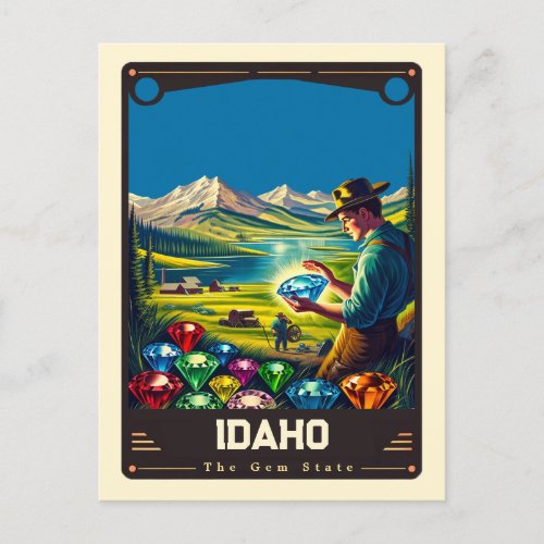 Idaho  Patriotic Spirit Vintage Postcard