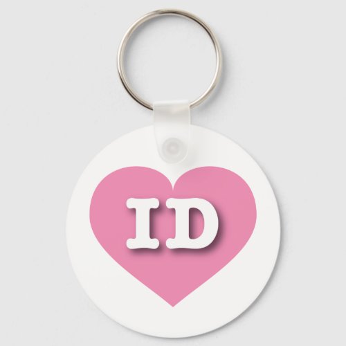 Idaho Pink Heart _ I love ID Keychain