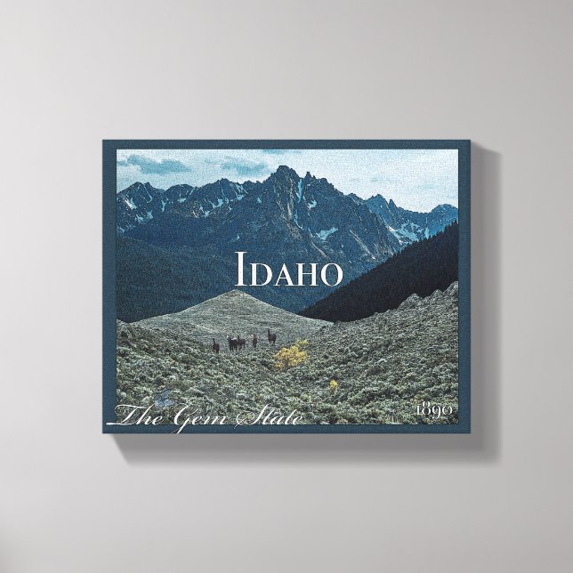 Idaho Poster Art Canvas Print (Front)