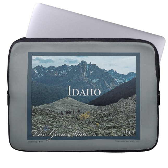 Idaho Poster Art Laptop Sleeve (Front)