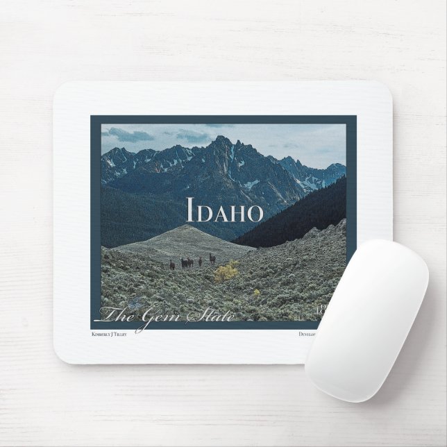Idaho Poster Art Mouse Pad (With Mouse)