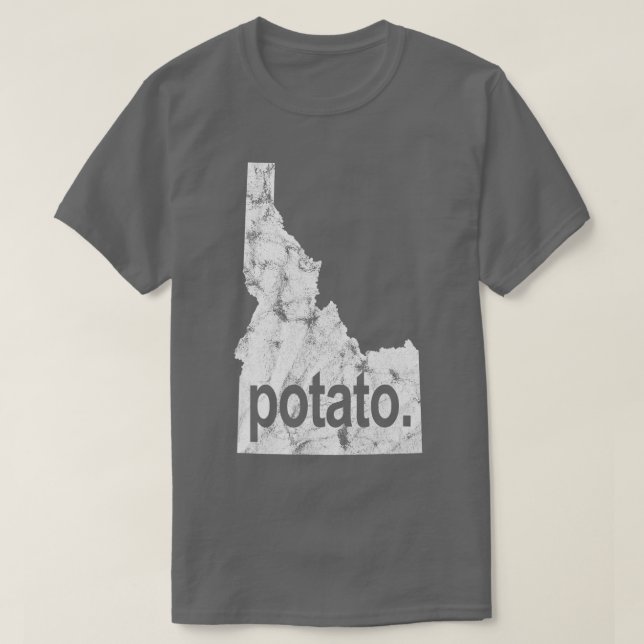 Idaho Potato  Distressed Idaho Tater Food Foodie  T-Shirt (Design Front)