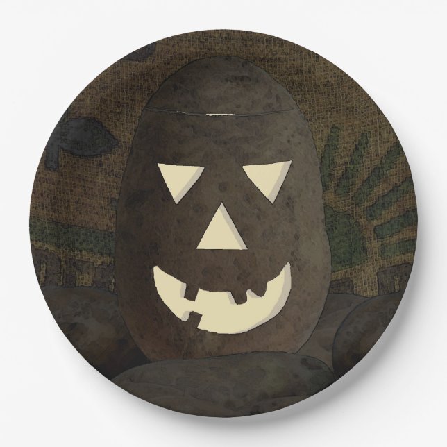 Idaho Potato Tato'lantern Paper Plates (Front)