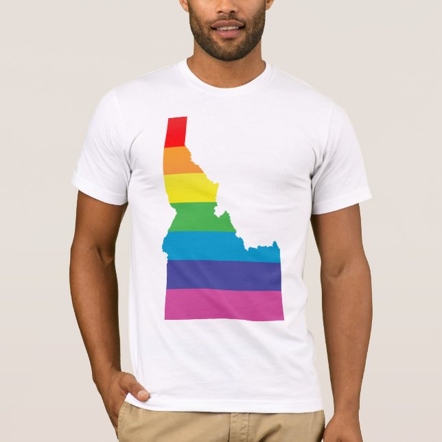 idaho pride. striped. T-Shirt (Front)