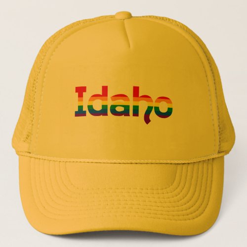 Idaho Rainbow text Hat