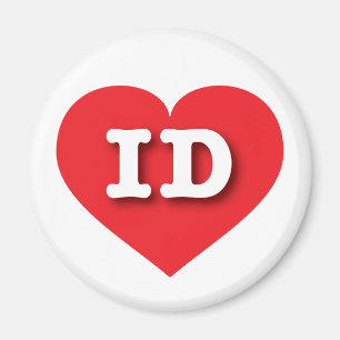 Idaho Red Heart - I love ID Magnet