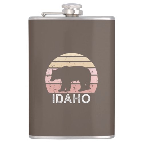 Idaho Retro Bear Flask