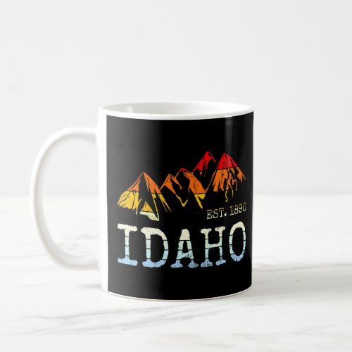 Idaho Retro Sunset Vintage Mountain Home Est 1890  Coffee Mug