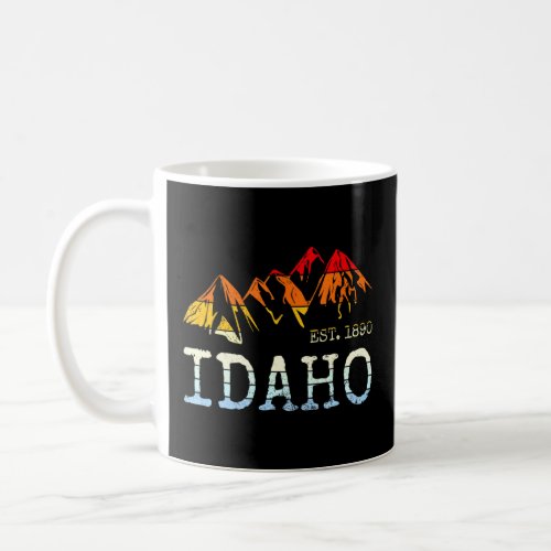 Idaho Retro Sunset Vintage Mountain Home Est 1890  Coffee Mug