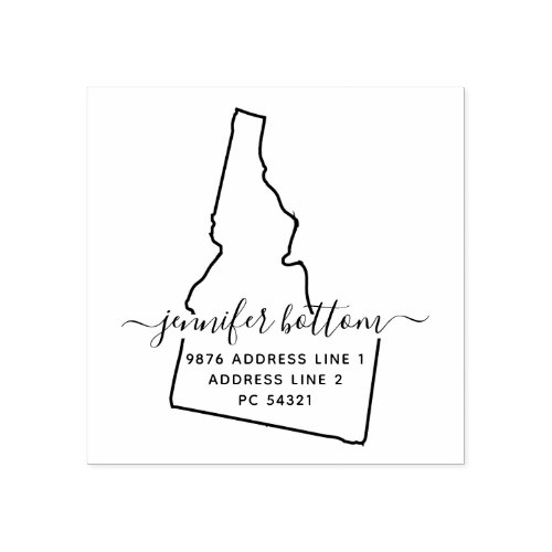 Idaho return address business rubber stamp