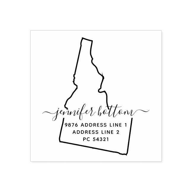 Idaho return address business rubber stamp