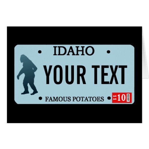 Idaho Sasquatch License Plate