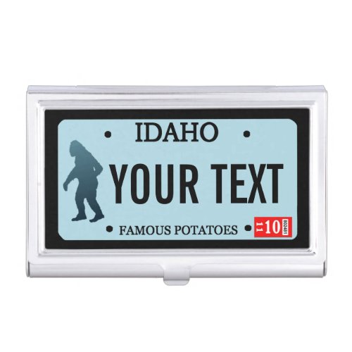 Idaho Sasquatch License Plate Business Card Holder