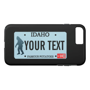 Idaho Sasquatch License Plate iPhone 8 Plus/7 Plus Case