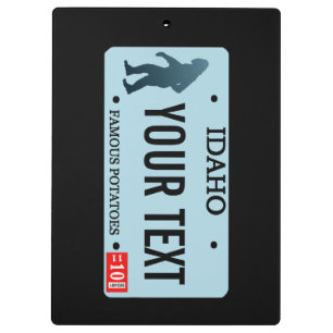 Idaho Sasquatch License Plate Clipboard