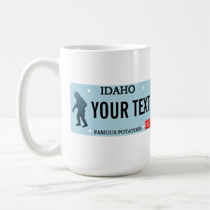 Idaho Sasquatch License Plate Coffee Mug