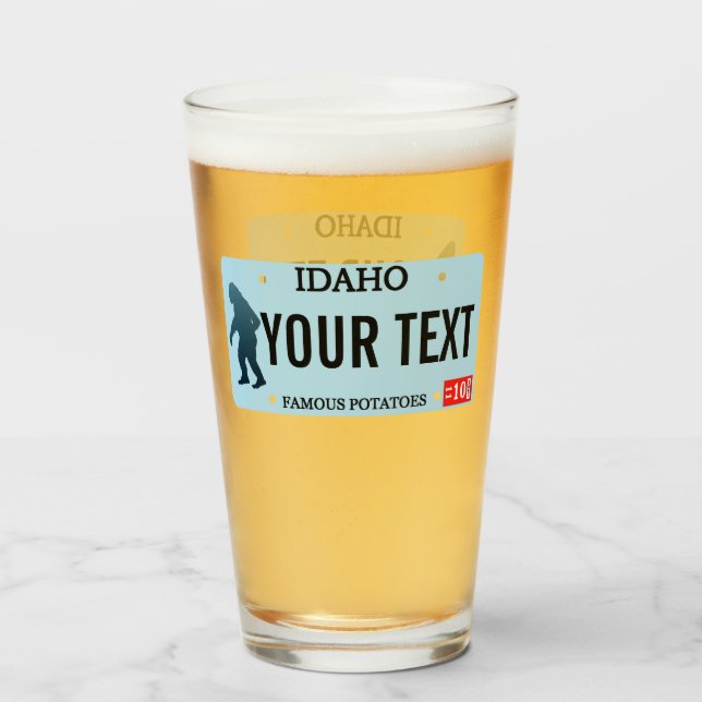 Idaho Sasquatch License Plate Glass (Front Filled)
