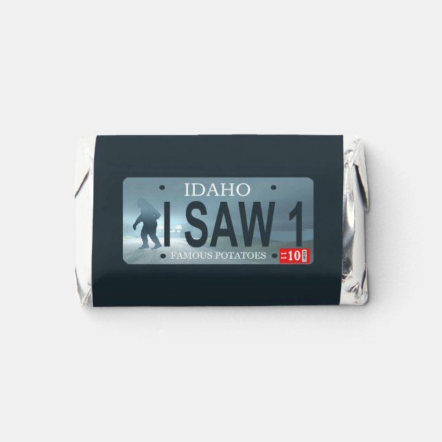 Idaho Sasquatch License Plate Hershey's Miniatures (Front)