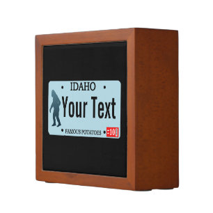 Idaho Sasquatch License Plate Pencil Holder