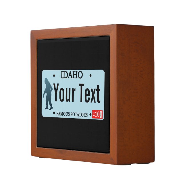 Idaho Sasquatch License Plate Pencil Holder (Right)