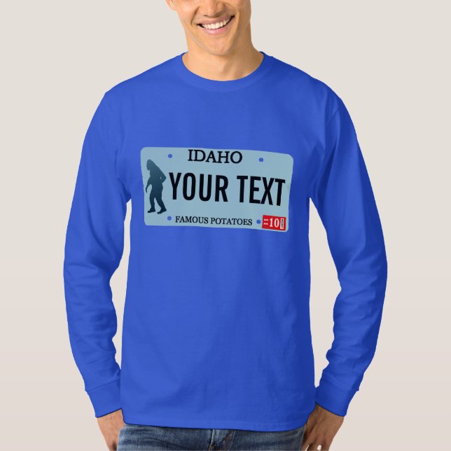 Idaho Sasquatch License Plate T-Shirt (Front)