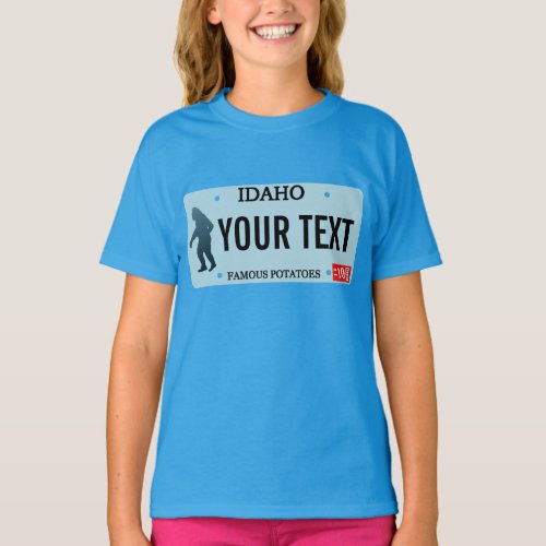 Idaho Sasquatch License Plate T_Shirt