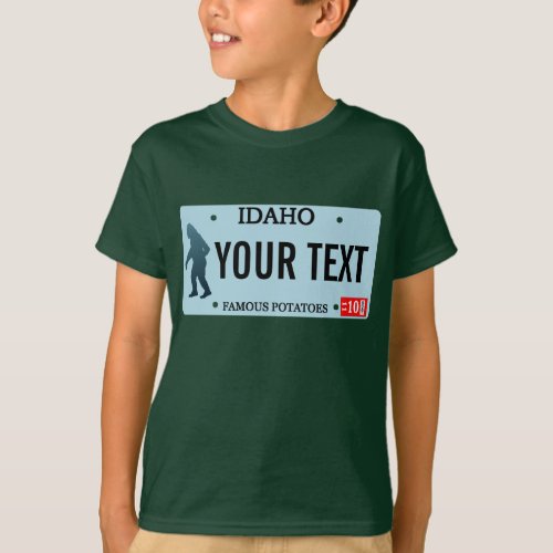 Idaho Sasquatch License Plate T_Shirt