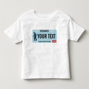 Idaho Sasquatch License Plate Toddler T-shirt