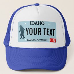 Idaho Sasquatch License Plate Trucker Hat
