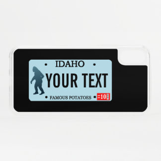 Idaho Sasquatch License Plate iPhone XS Case
