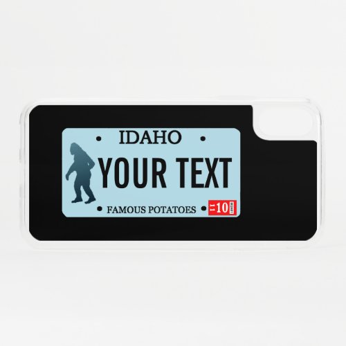 Idaho Sasquatch License Plate iPhone XS Case