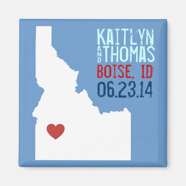 Idaho Save the Date - Customizable City Magnet (Front)