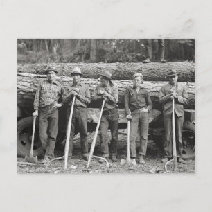 Idaho Sawmill Workers, 1939 Postcard