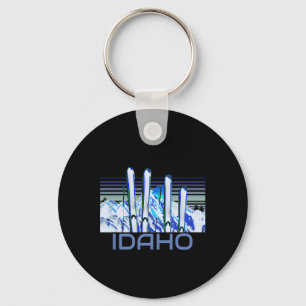 Idaho Ski Accessories Retro Idaho Skiing  Keychain