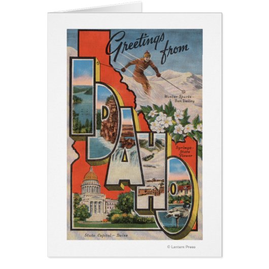 Idaho (Skiing)Large Letter ScenesIdaho Cards (Front)