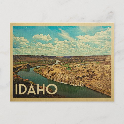 Idaho Snake River Canyon Vintage Travel Postcard