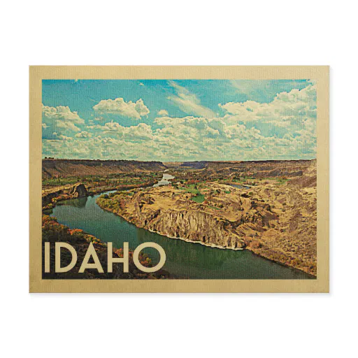 Idaho Snake River Canyon Vintage Travel Postcard