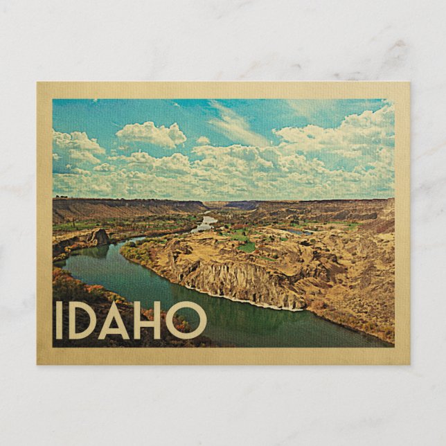 Idaho Snake River Canyon Vintage Travel Postcard (Front)