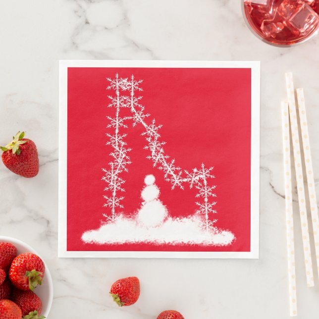 Idaho Snowflake Paper Dinner Napkins (Insitu)